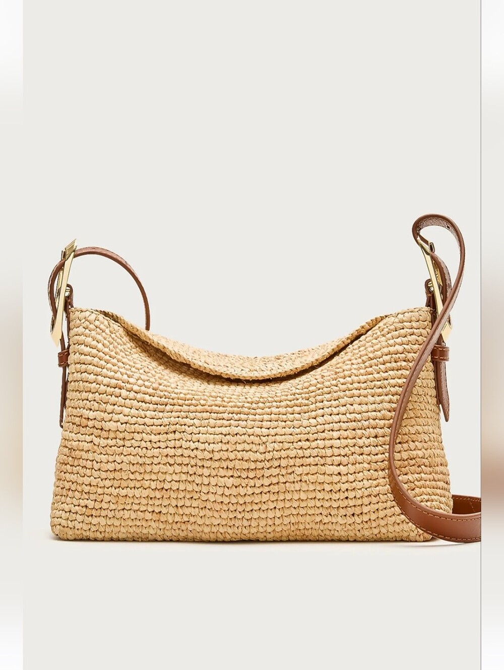 NWOT J.Crew Berkeley small handknotted shoulder bag in raffia $148 Display - Picture 5 of 6